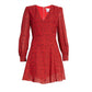 Alice + Olivia - Leopard Print Long Sleeve Chiffon Fit & Flare Mini Dress