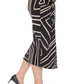 Joseph Ribkoff - Geometric Faux Wrap Midi Skirt