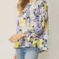 Entro - Floral Crochet Trim Blouse