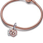 Pandora - Women's Two-tone Infinity Heart Double Dangle Charm
