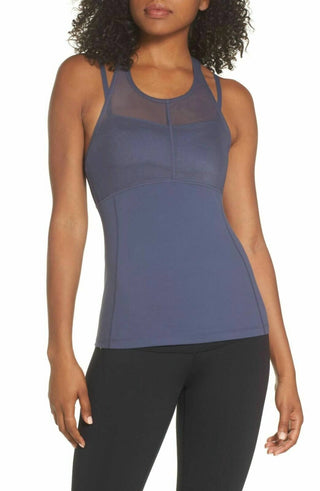 Zella - Veiled Mesh Inset Tank Top