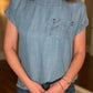 Multiples - Dolman Sleeve Chambray Top