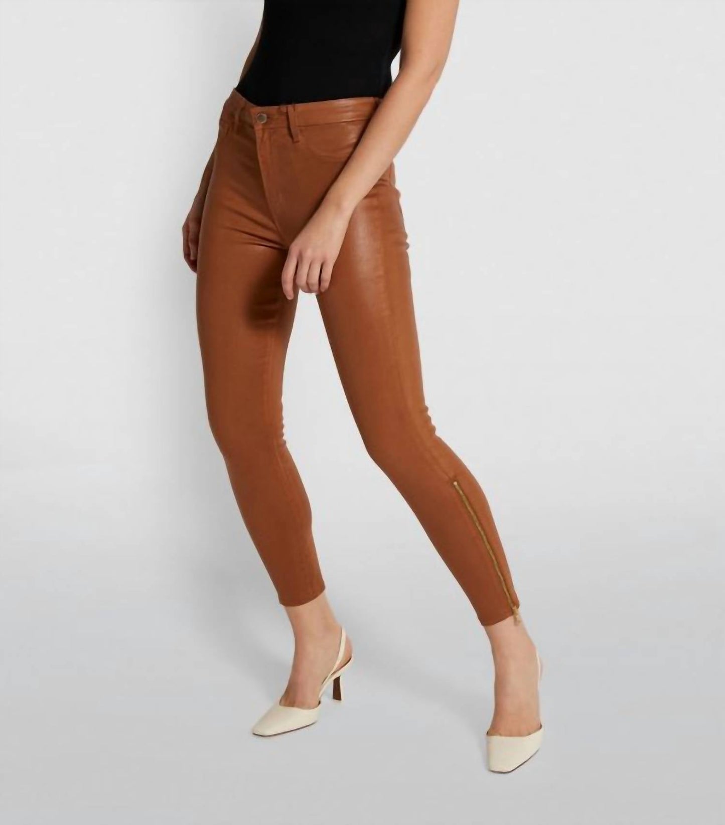 L'Agence - SABINE HIGH RISE COATED SKINNY JEAN