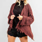 143 Story - Frayed Drape Sweater Cardigan