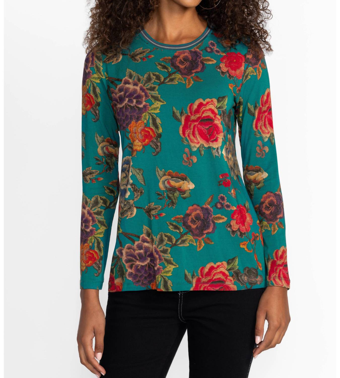 Johnny Was - Jaine Favorite Long Sleeve Crew Neck Tee