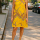 Diva Usa - Paisley Print Chiffon Frill Dress