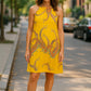 Diva Usa - Paisley Print Chiffon Frill Dress