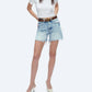 Bayeas - Bella High Rise Button Fly Distressed Denim Shorts
