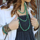 Jewelry Junkie - Women's Genuine Triple Strand Necklace