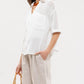 Blu Pepper - Jane Short Sleeve Mesh Camp Shirt
