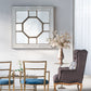 Antique Style Decorative Square Wall Mirror with Mirrored Frame