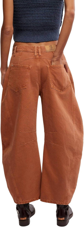 Free People - Calça Jeans Barril Boa Sorte