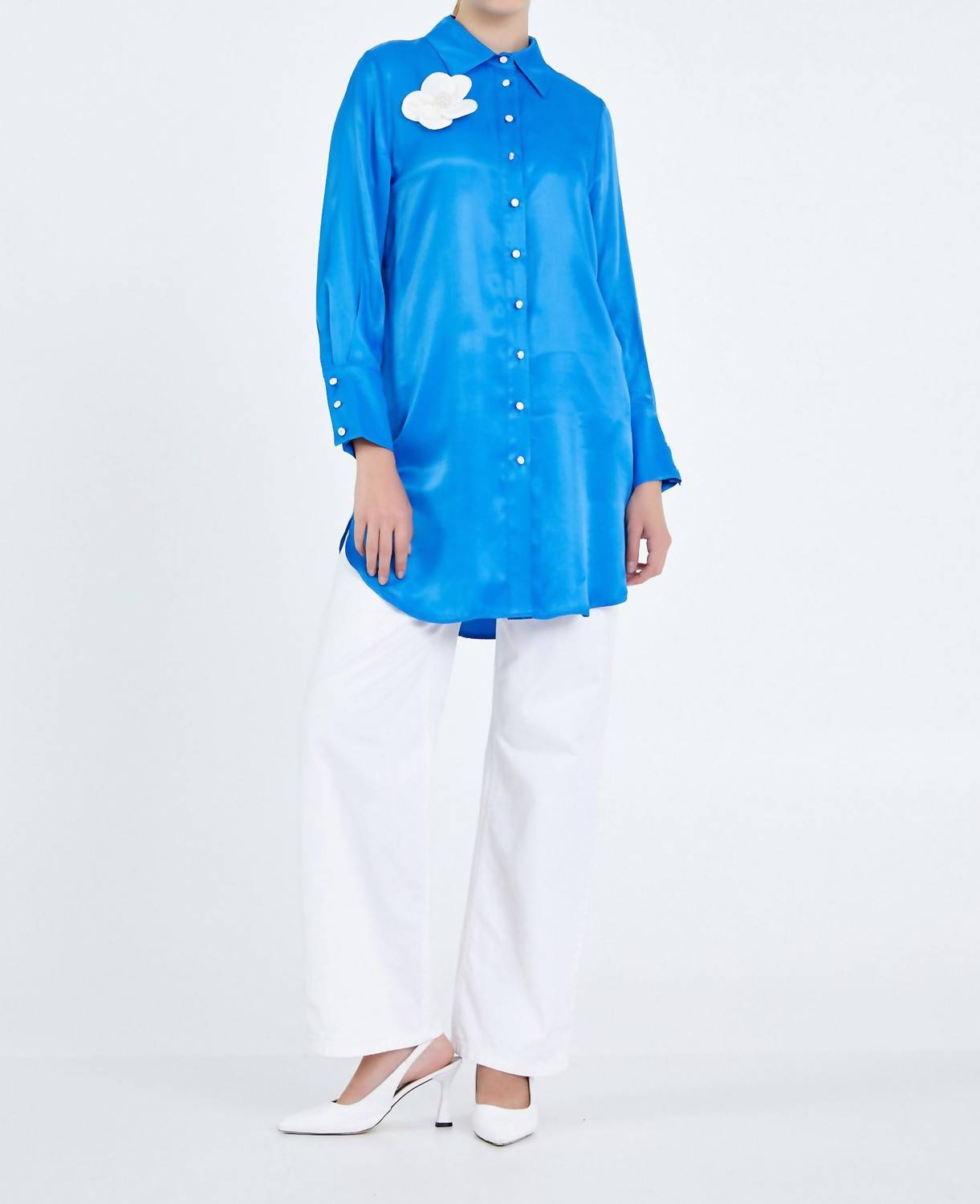 Zaalima Fashion - Long Sleeve Solid Color Regular Tunic