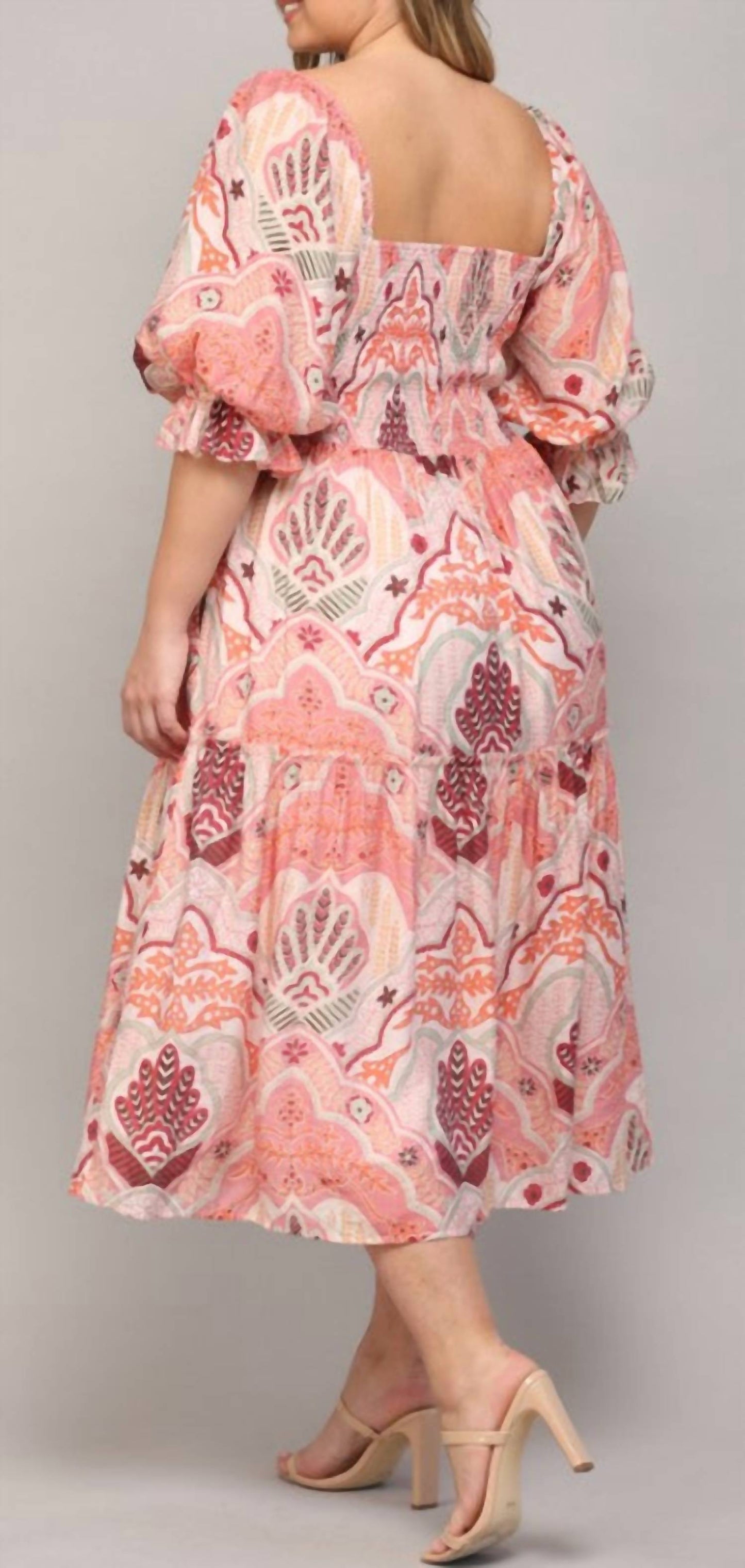 Fate - Printed Elastic Waist Dress