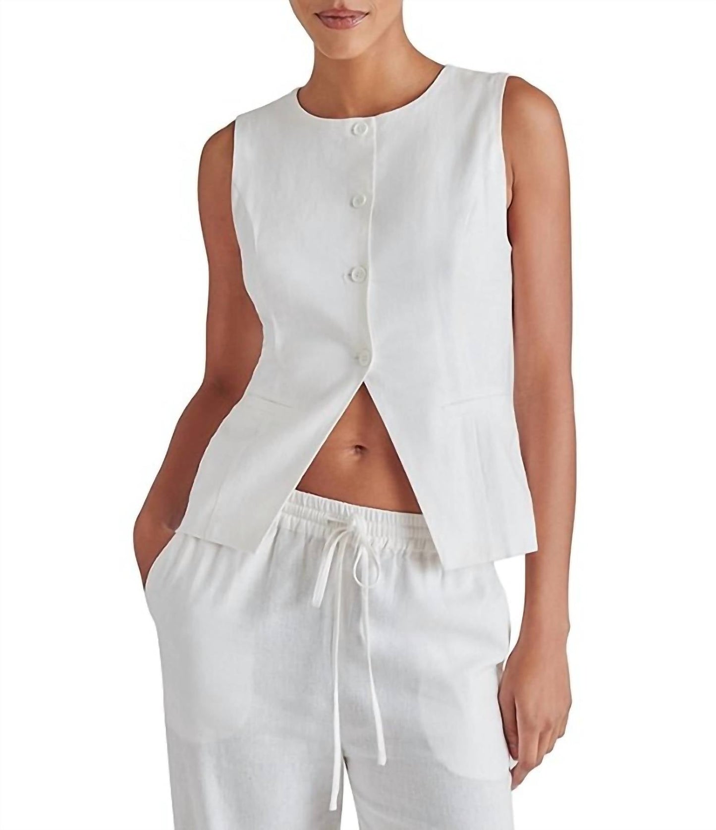 Steve Madden - Wesley Linen Button-up Vest
