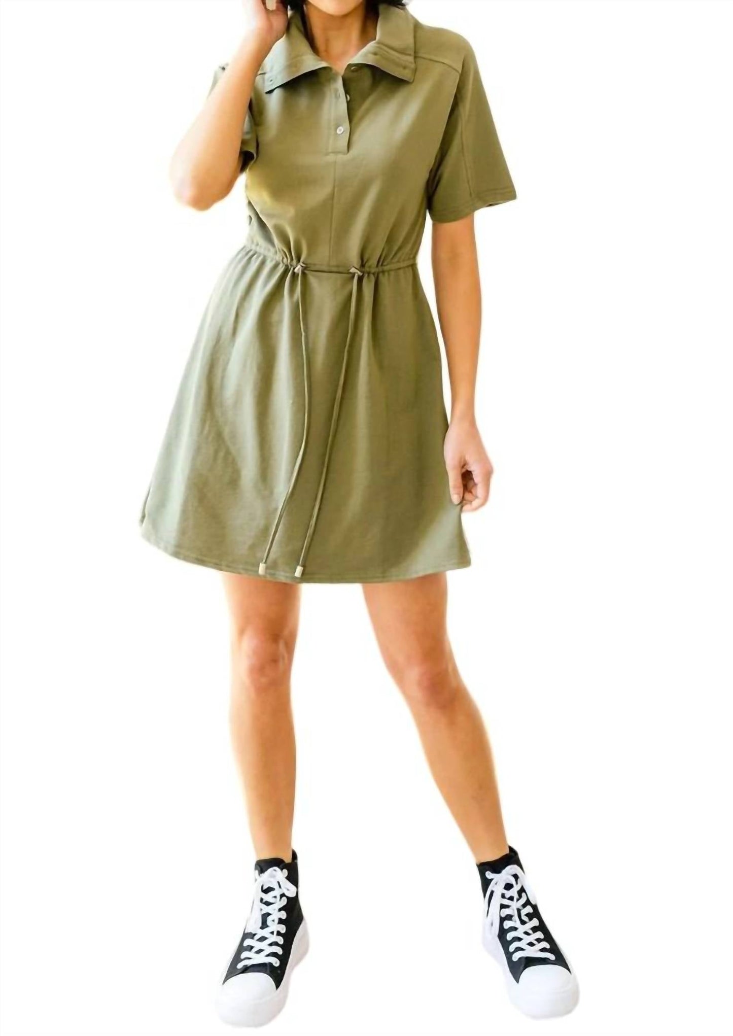 Very J - Darla Button Up Collared Dress