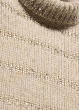 Abel &amp; Lula - Suéter Listrado com Lantejoulas para Menina