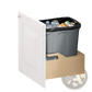 35qt Pullout Waste Container Soft Close Wood Frame