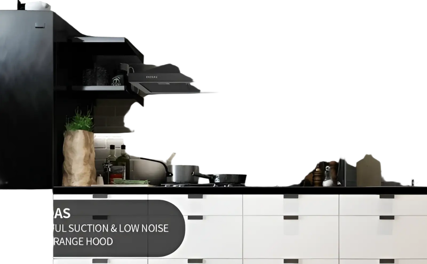 36 Inch Black Stainless Steel Wall Mount Range Hood