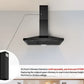 36 Inch Black Stainless Steel Wall Mount Range Hood