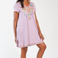 Paparazzi - Knit Embroidered Knee-Length Pull-Over Dress