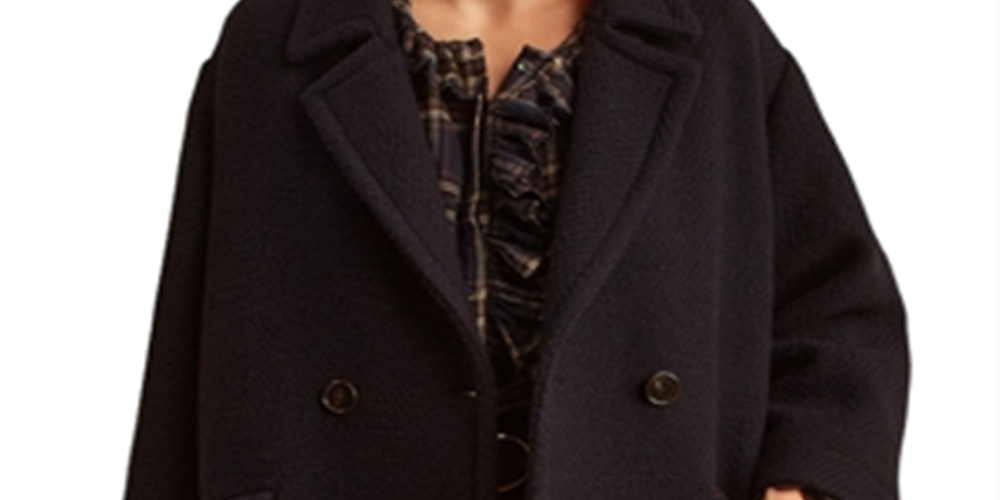 Casaco feminino Gerard Darel Sarah trespassado azul tamanho 1