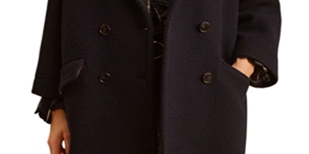 Casaco feminino Gerard Darel Sarah trespassado azul tamanho 1