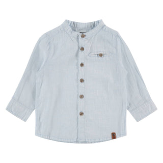 Babyface - Boys' Mao Collar Chambray Polo Shirt