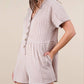 Very J - Two Tone Ribbed Knit Comfy Casual Romper