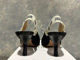 Dior J'adior Slingback Scarpin Feminino Preto Tamanho 38,5