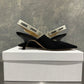 Dior J'adior Slingback Scarpin Feminino Preto Tamanho 38,5