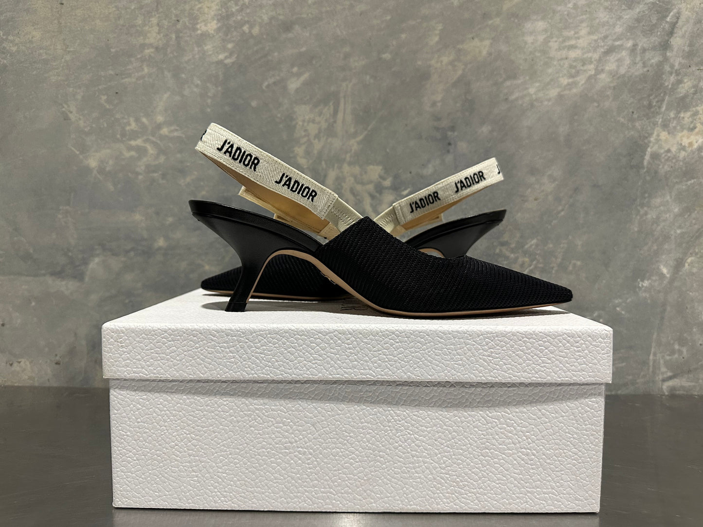 Dior J'adior Slingback Scarpin Feminino Preto Tamanho 38,5