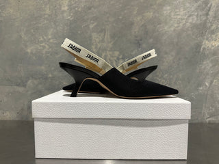 Dior J'adior Slingback Scarpin Feminino Preto Tamanho 38,5