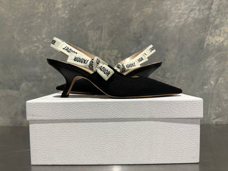 Dior J'adior Slingback Scarpin Feminino Preto Tamanho 38,5