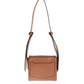 Bolsa de ombro pequena Givenchy Eden em couro costurado marrom