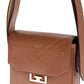 Bolsa de ombro pequena Givenchy Eden em couro costurado marrom