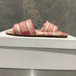 Chinelo feminino Dior Dway em algodão bordado Toile de Jouy rosa peônia, tamanho 6