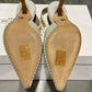 Christian Dior Feminino Street Style Elegante Logo Bico Fino Scarpins e Mules Brancos Tamanho 6