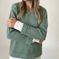 Six/Fifty - Abigail V-Neck Pullover Hoodie Sweater