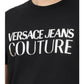 Versace - Camisa Masculina com Logotipo Prateado
