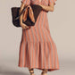 Sundry - Gauze Stripe V-neck Dress