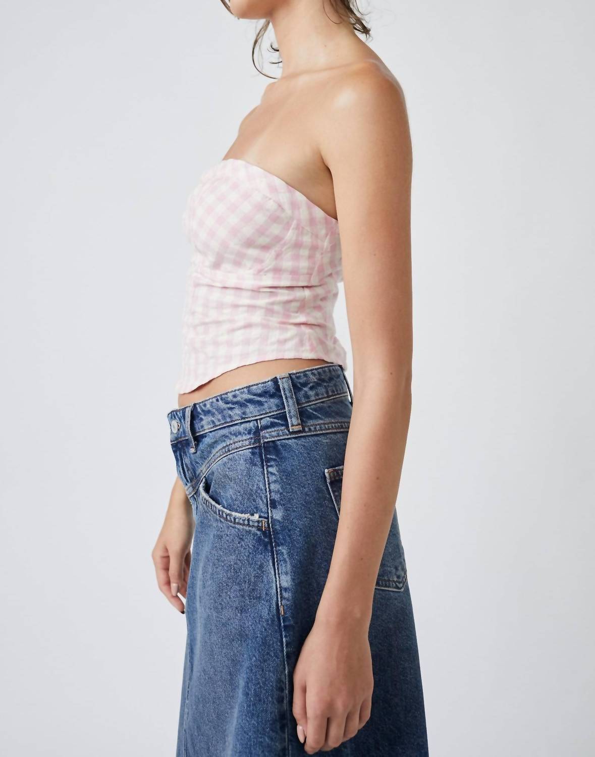 Free People - Leilani Gingham Tube Top