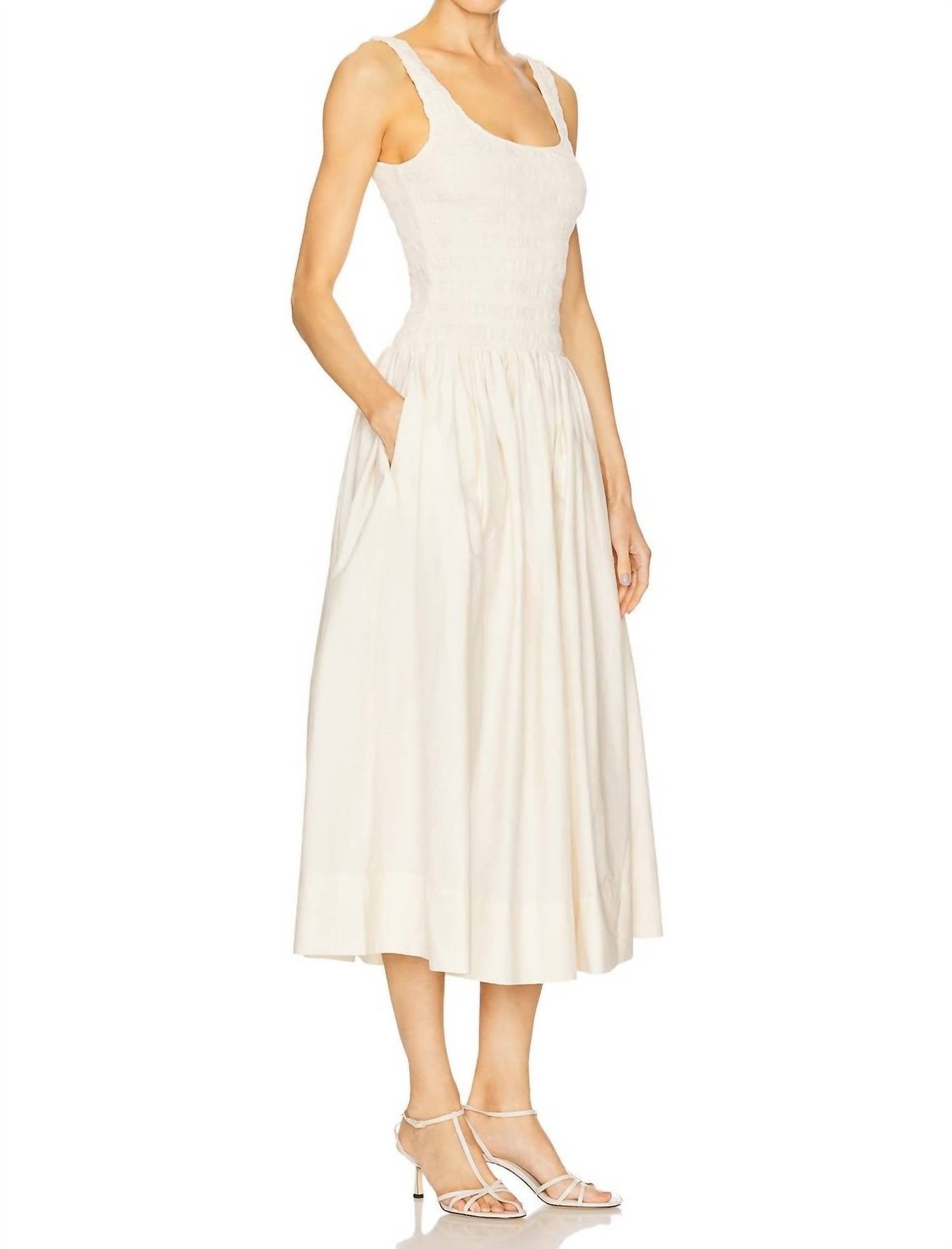 Pistola - Alessia Smocked Drop Waist Midi Dress