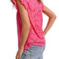 Molly Bracken - Ruffle Sleeve Eyelet Top
