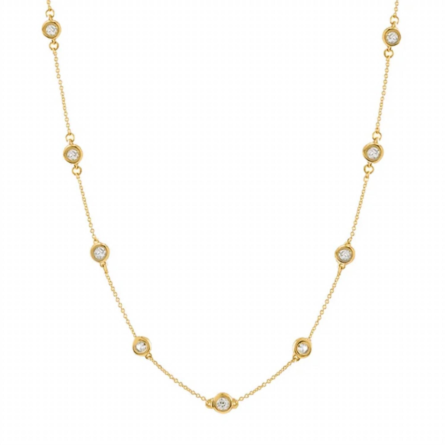 Diana M Jewels - Women's Diamonds By The Yard Necklace