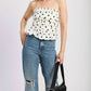 En Saison - Smocked Wrap Peplum Top