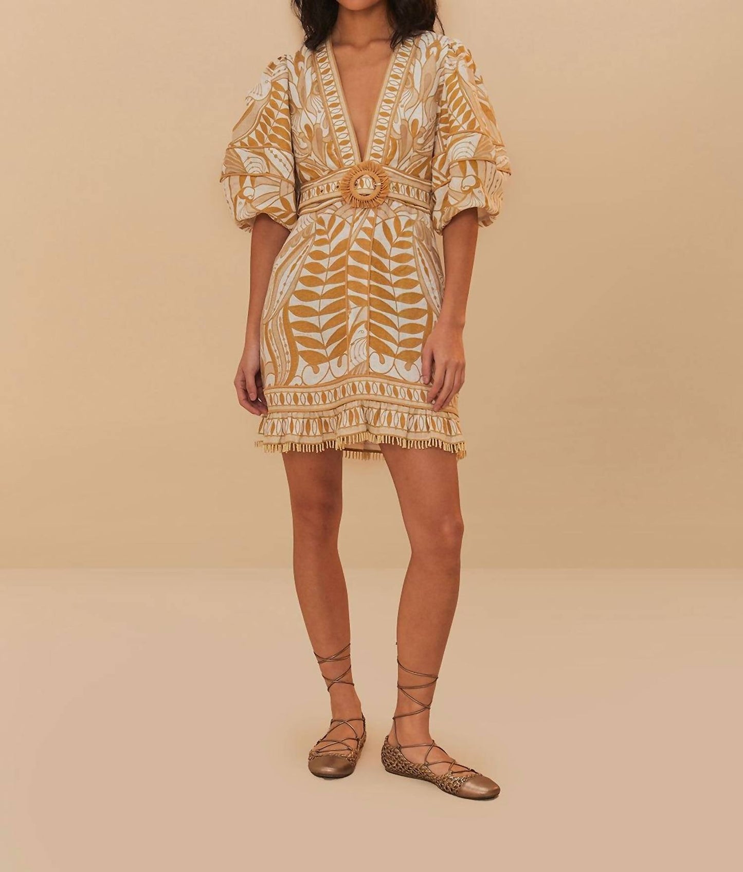 Farm Rio - Lace Nature Mini Dress