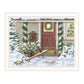 Trendy Decor 4U “Holiday Porch” White Framed Wall Art by Pam Britton