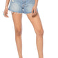 MOTHER The Tomcat Fray Hem Denim Shorts in True Confessions, Size 29