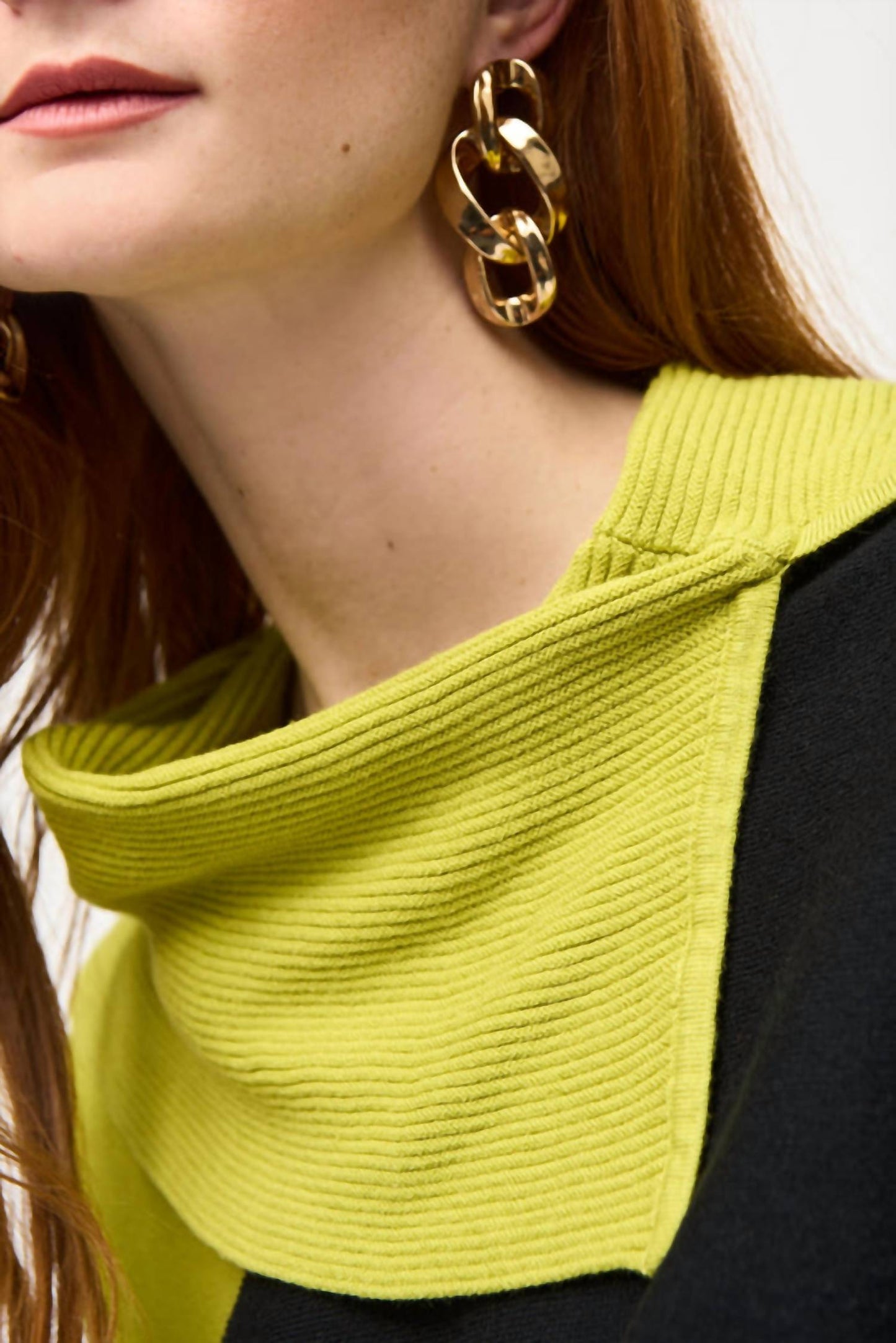 Joseph Ribkoff - Color Block Cowl Neck Long Sleeve Top